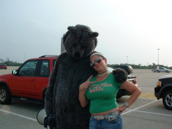 me and Mr Bear before the john mayermaroon 5 show