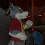 s wolf dancin in the laserlight